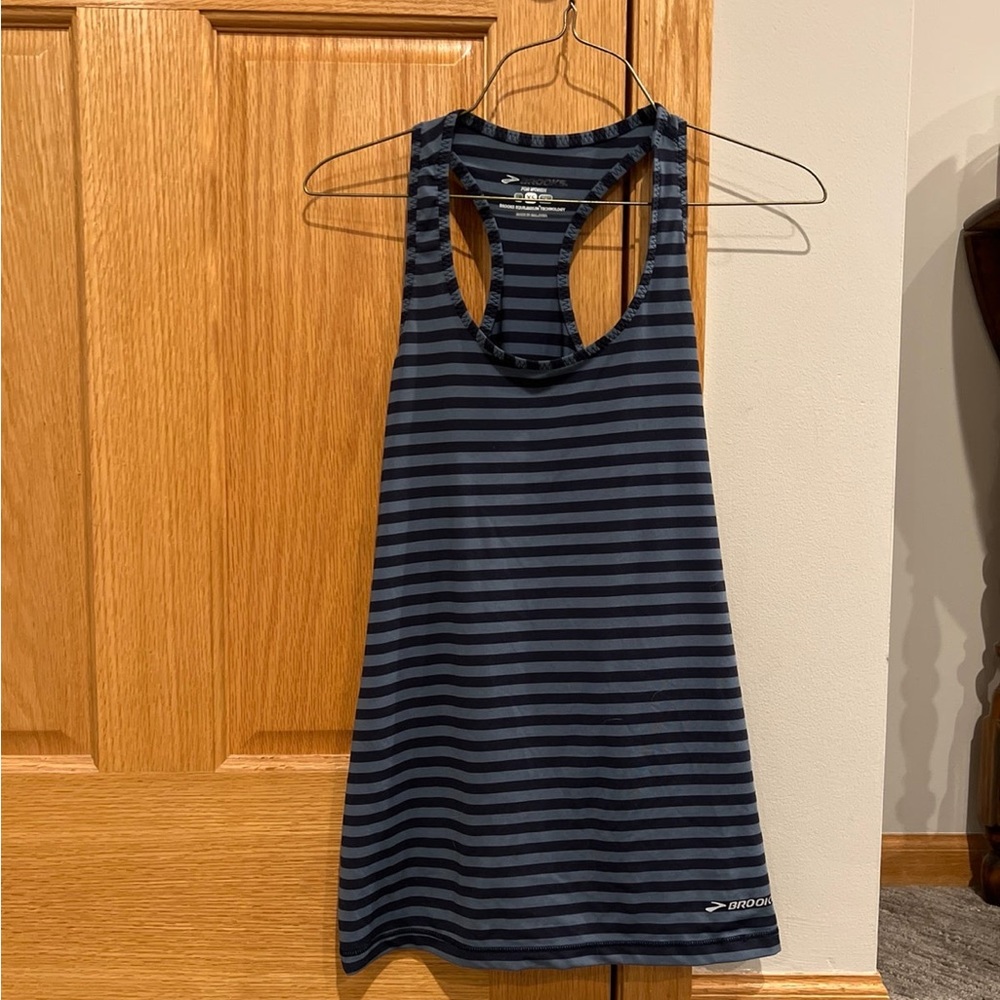 Brooks Bring It Racerback Storm Stripe Women's size XS